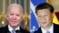 FILE - U.S. President Joe Biden in Washington, Nov. 6, 2021, left, and China's President Xi Jinping in Brasília, Brazil, Nov. 13, 2019. Biden says he hopes to use the meeting with Xi to discuss efforts to maintain and deepen lines of communication between the two countries.