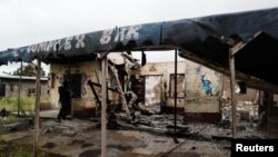 Wani wuri da aka kona a yankin da ke kusa da garin Buea a kudu maso yammacin kasar Kamaru da ke amfani da harshen Ingilishi. Ranar 4 ga watan Oktoba, 2018. 