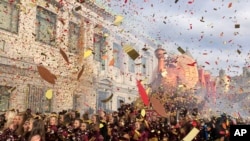  纽约市举行梅西百货感恩节大游行。(2019年11月28日）