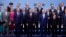 Lithuania's President Gitanas Nauseda, NATO Secretary-General Stoltenberg, U.S. President Joe Biden, Britain's PM Rishi Sunak and Turkey's President Recep Tayyip Erdogan pose with other participants for a group photo at the NATO Summit in Vilnius, Lithuania, July 11, 2023.