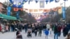 Kosovo: People celebrating the Independence day