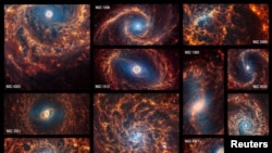 A collection of 19 spiral galaxies, viewed face-on, from the James Webb Space Telescope. NASA, ESA, CSA, STScI, Janice Lee (STScI), Thomas Williams (Oxford), PHANGS Team/Handout via REUTERS 