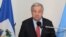 Sekrete Jeneral Nasyonzini Antonio Guterres pale pandan yon konferans pou lapres nan salon diplomatik ayeropo entenaysonal Toussaint Louverture la nan Potoprens, Ayiti, 1 Jiye, 2023. 