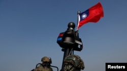 台湾海军在春节前进行军演。（2024年1月30日）