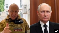 Mkuu wa Kikundi cha Wagner Yevgeny Prigozhin na Rais wa Russia Vladimir Putin