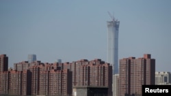 资料照：北京的一处居民楼群。（2017年12月16日）