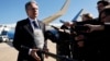 U.S. Secretary of State Antony Blinken talks to reporters prior to boarding his aircraft to depart Washington to travel to the Middle East and Asia at Andrews Air Force Base, Maryland, Nov. 2, 2023.