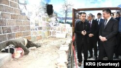 مەسرور بارزانی لە دەمی سەردانی کردنی مۆنۆمێنتی هەڵەبجە- 22ی مانگی 2ی 2024