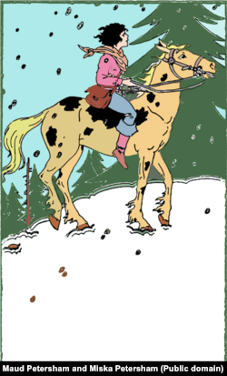 Flax Eyes riding in the snow