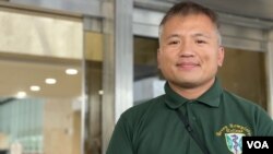 香港记者协会主席陈朗升。 （美国之音/汤惠芸）