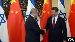 习近平2027年在北京会见以色列总理本杰明·内塔尼亚胡 (美国之音/斯特芬妮·傅莱德)