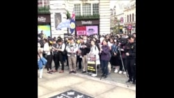 民众在伦敦纪念721元朗袭击事件四周年 