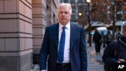 M. Evan Corcoran, an attorney for former President Donald Trump, arrives at federal court in Washington, March 24, 2023.