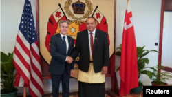 ملاقات وزیر خارجه آمریکا با سیائوسی سووالنی، نخست وزیر تونگا