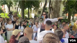Protesta e studentëve të mjekësisë