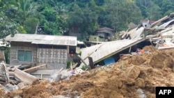 Tanah longsor di Maco, Davao de Oro. Setidaknya lima orang tewas dan 31 lainnya luka-luka ketika tanah longsor di wilayah pegunungan Filipina selatan, kata seorang pejabat pada 7 Februari. (Foto: OPFM/Davao de Oro/AFP)