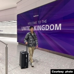 已经解散的香港学生组织“学生动源”前召集人钟翰林在英国时间12月27日晚上到达伦敦，并申请政治庇护。 (照片来源：钟翰林脸书网页)