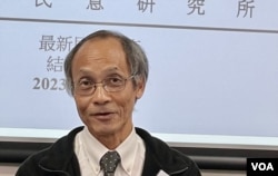 香港民意研究所行政总裁 钟庭耀 (美国之音/汤惠芸)