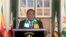 Zimbabwe's President-elect Emmerson Mnangagwa speaks to the media at State House in Harare, Aug. 27, 2023.