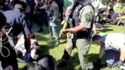 Lapolis Dechouke Plizyè Etidyan Inivèsite Ameriken ki Kontinye Pwoteste Kont Izrayèl e an Favè Palestinyen yo nan Gaza