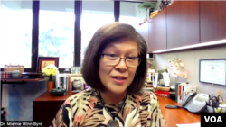 资料照片：亚太安全研究中心教授米米·温恩·伯德接受美国之音的采访。（2023年3月4日）