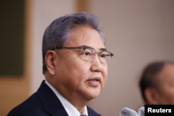 资料照：韩国外长朴振2023年3月6日宣布一项赔偿被日本强征劳工的方案。