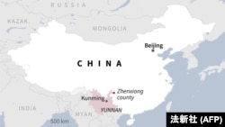 中国云南省镇雄县地图所在位置