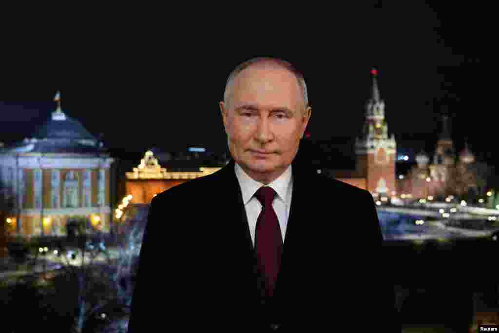 ရုရှားသမ္မတ &nbsp;Vladimir Putin နှစ်သစ်ကူးနှုတ်ခွန်းဆက်။ (ရိုက်တာ) &nbsp;