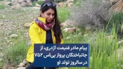 پیام مادر غنیمت اژدری، از جانباختگان پرواز پی‌اس ۷۵۲ در سالروز تولد او 