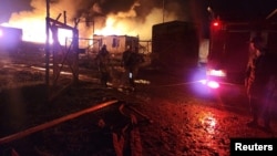 Експлозијата се случи додека етничките Ерменци бегаат од сепаратистичкиот регион