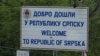 sign welcome to Republika Srpska, in Vraca near Sarajevo 