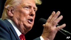 ፎቶ ፋይል፦ የቀድሞው የዩናይትድ ስቴትስ ፕሬዝዳንት እና የሪፐብሊካን ፕሬዝዳንታዊ እጩ ዶናልድ ትራምፕ