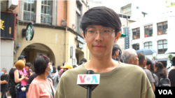 位于新北的市民郭泓志 (美国之音/方琦)