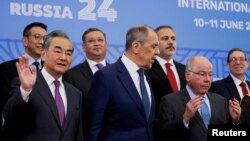 Dîmenek ji civîna BRICS li bajarê Nizhny Novgorod li Rûsya, 11ê Hezîranê, 2024.