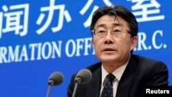 全球知名病毒学家和免疫学家、前中国疾控中心主任高福在一个新闻发布会上。（2020年1月22日）