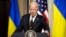 President Joe Biden attends a news conference with Ukrainian President Volodymyr Zelenskyy in the Indian Treaty Room in the Eisenhower Executive Office Building on the White House Campus, Dec. 12, 2023. 