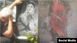 تخریب مزار نسیم رحمانی‌فر، از کشته‌شدگان حمله موشکی سپاه پاسداران به هواپیمای مسافربری اوکراینی