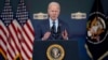 President Joe Biden speaks about the Chinese surveillance balloon and other unidentified objects shot down by the U.S. military, Feb. 16, 2023, in Washington. 