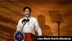 菲律宾总统小费迪南德·马科斯在众议院发表第三次国情咨文。(资料照片：2024年7月22日)