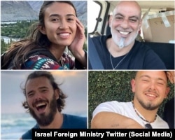 以色列国防军营救出来的四名以色列人质。