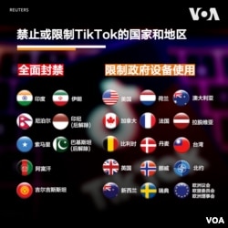 禁止或限制TikTok的国家和地区