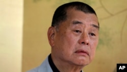 资料照片：香港著名媒体人士、《苹果日报》创办人黎智英。（2020年7月1日）