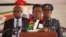 FILE - President Emmerson Mnangagwa speaks in Harare, Zimbabwe, on March 20, 2024.