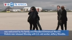 VOA60 Africa - Freed French journalist Dubois returns home 