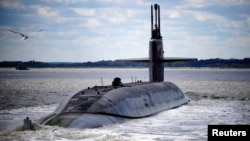 미 해군의 오하이오급 탄도미사일잠수함인 USS 알래스카. (자료사진)