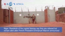 VOA60 Africa - France to withdraw its 1,500 soldiers from Niger