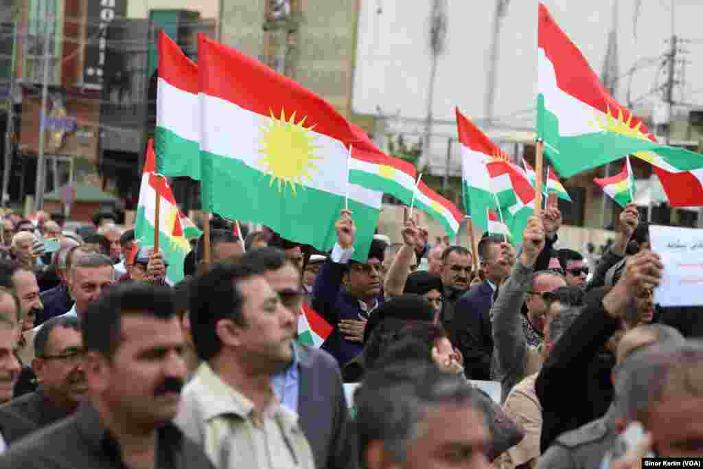 Xwepêşandana Xelkê Silêmaniyê li Dij Êrîşên Tirkiyê