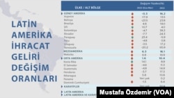 Latin Amerika İhracat Gelirleri