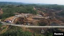 FILE - Pembangunan wilayah inti pemerintahan Ibu Kota Nusantara (IKN), di Sepaku, provinsi Kalimantan Timur, 8 Maret 2023. (REUTERS/Willy Kurniawan)