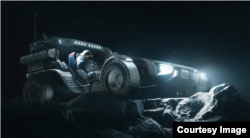 An artist’s concept design of Intuitive Machines' RACER Lunar Terrain Vehicle. (Image Credit: Intuitive Machines)